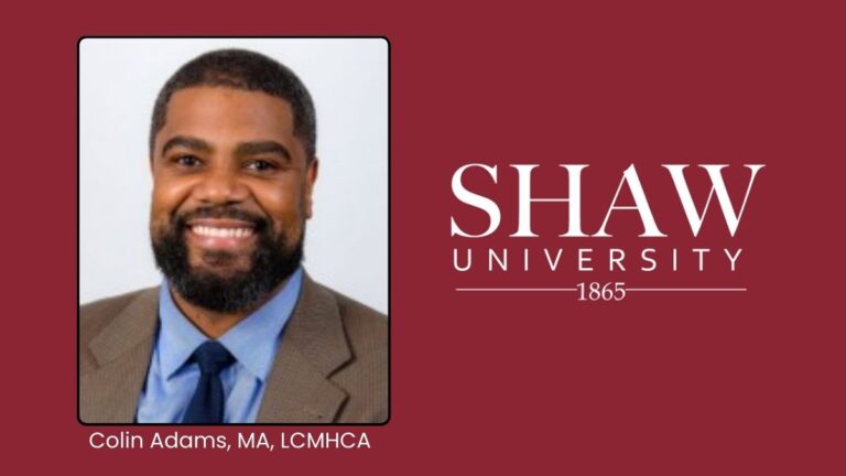 Professor Colin Adams Brings Expertise and Passion to Shaw University’s Psychology Department